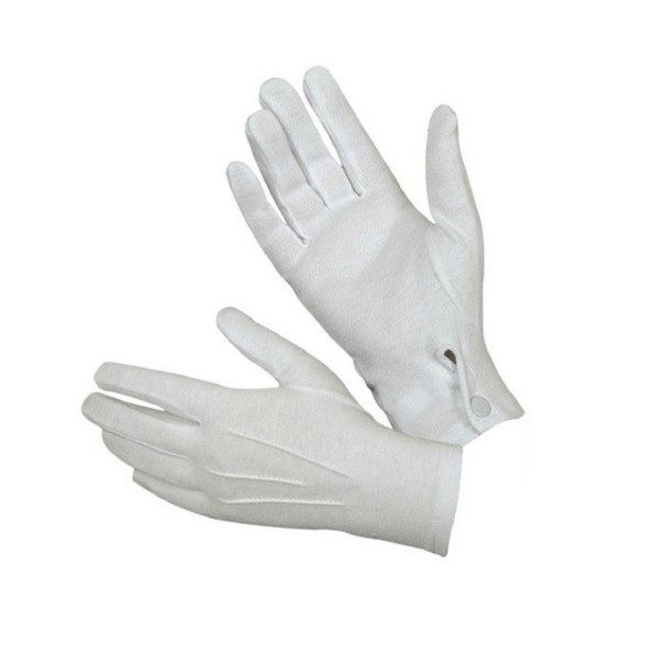 Męskie bawełniane zimowe rękawiczki - białe 1