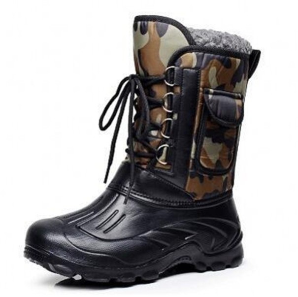 Męskie buty zimowe William brązowy 46