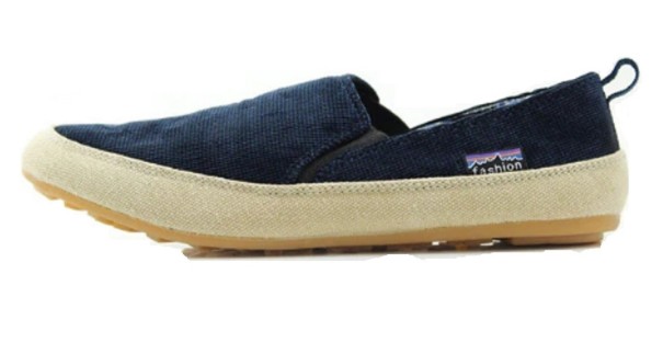 Męskie espadryle lniane J2663 ciemnoniebieski 43