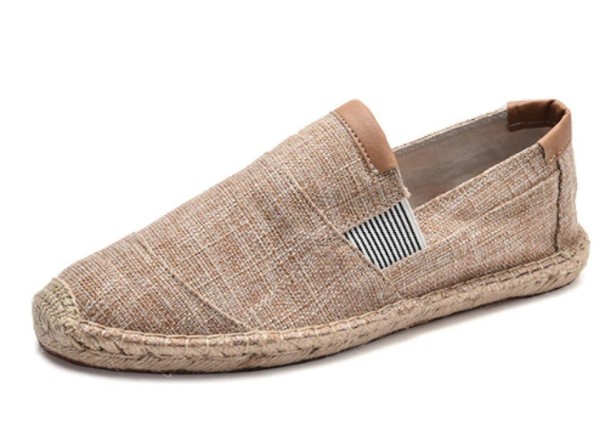Męskie espadryle lniane J964 khaki 39