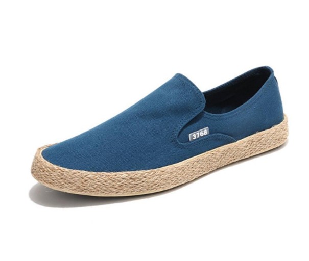 Męskie espadryle lniane John J2665 niebieski 43