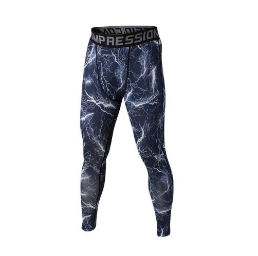 Męskie legginsy kompresyjne ze wzorem L
