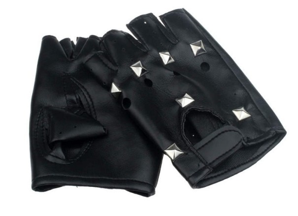 Męskie rękawiczki punkowe - czarne 1
