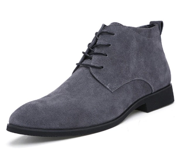 Męskie skórzane buty ciemnoszary 42