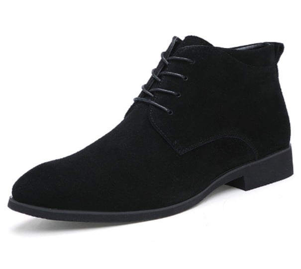 Męskie skórzane buty czarny 40