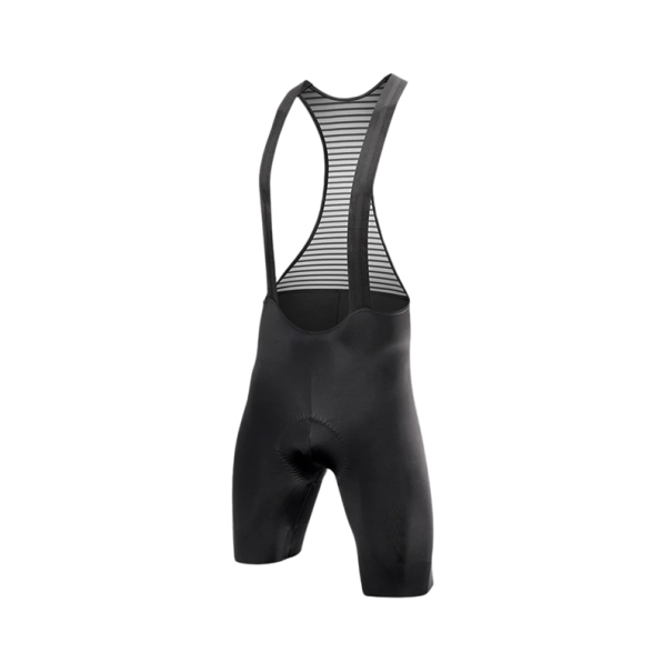 Męskie spodenki rowerowe z szelkami i oddychającymi szelkami nylon lycra ergonomiczny krój do jazdy szosowej i rekreacyjnej czarny S