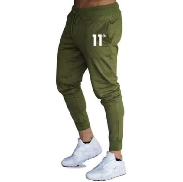 Męskie spodnie dresowe F1360 zieleń wojskowa XS