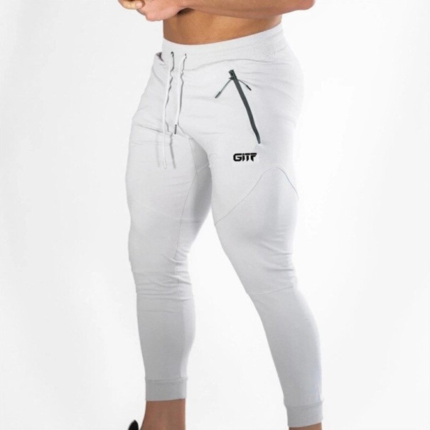 Męskie spodnie dresowe F1451 biały XS
