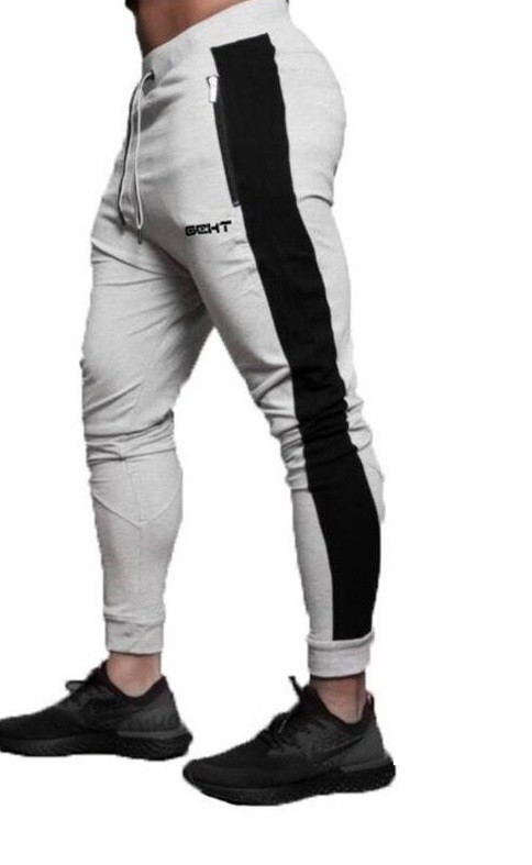 Męskie spodnie dresowe F1668 jasnoszary M 1