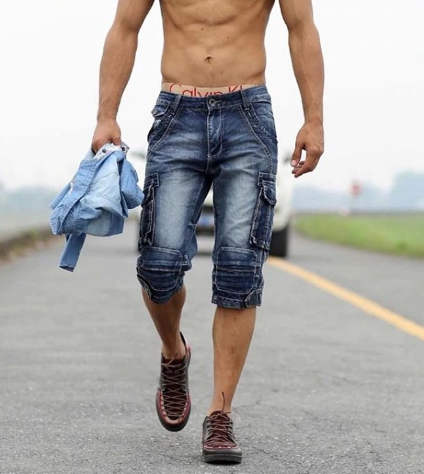 Męskie szorty jeansowe A864 29