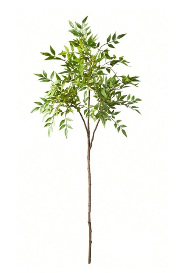 Mesterséges nandina otthoni fa 140 cm dekoratív mesterséges növény 3 ággal lakásba, irodába és modern belső térbe 1