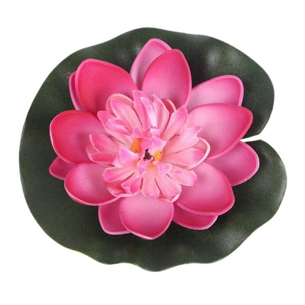 Mesterséges tavirózsa virág 5 db sötét rózsaszín