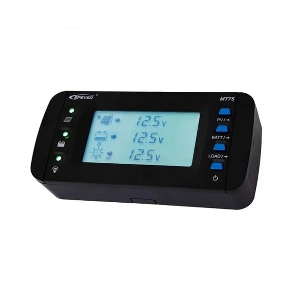 Mesureur à distance EPEVER MT75 Nouvelle génération Moniteur LCD de 4,7 pouces pour régulateur et onduleur 193 x 94,6 x 48 mm 1