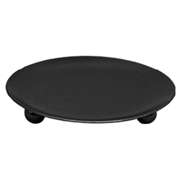 Metal Candle Holder 7 cm Round Cast Iron Candle Holder in Stainless Steel Elegant Base for Bathroom Candle Holder for Wedding and Party Decoration black