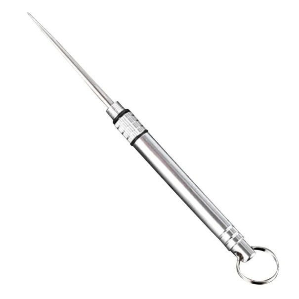 Metal Multifunctional Toothpick Portable Toothpick Stainless Steel Pocket Toothpick 9.5 cm silver