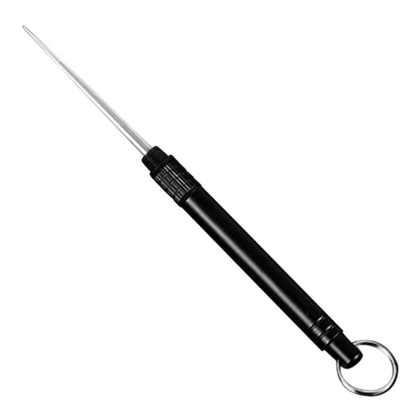 Metal Multifunktionel Tandstikker Bærbar Tandstikker Rustfrit Stål Lommetandstikker 9,5 cm sort