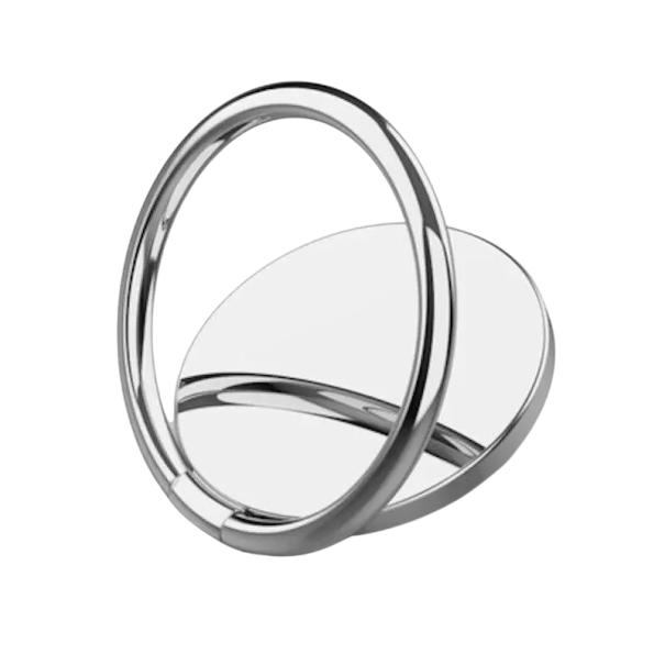 Metal Phone Holder with Magnet Self-Adhesive Finger Ring Rotatable 360° Universal Holder for Mobile Phone and Tablet silver