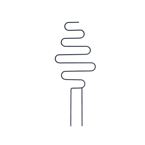 Metal Plant Support in Wavy Shape 34 × 10 cm Black Support for Climbing Plants and Guiding Shoots in a Pot 1