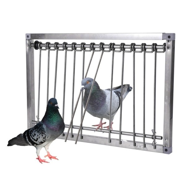 Metalduefælde 29x26 cm med jernramme Tråddør til duefælde Fuglefælde Envejsdør til duehuse og bygningsbeskyttelse 1