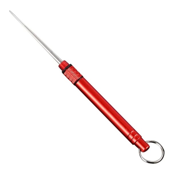 Metalen Multifunctionele Tandenstoker Draagbare Tandenstoker Roestvrijstalen Zak Tandenstoker 9,5 cm rood