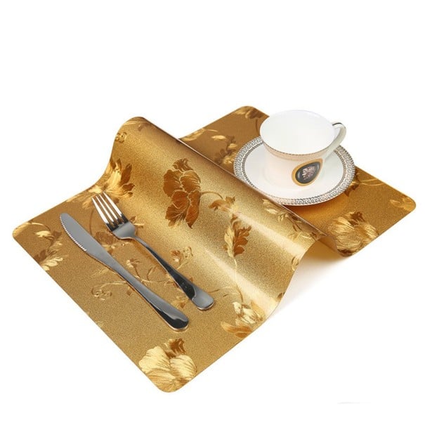 Metalické prostírání s ornamenty 6 ks 3