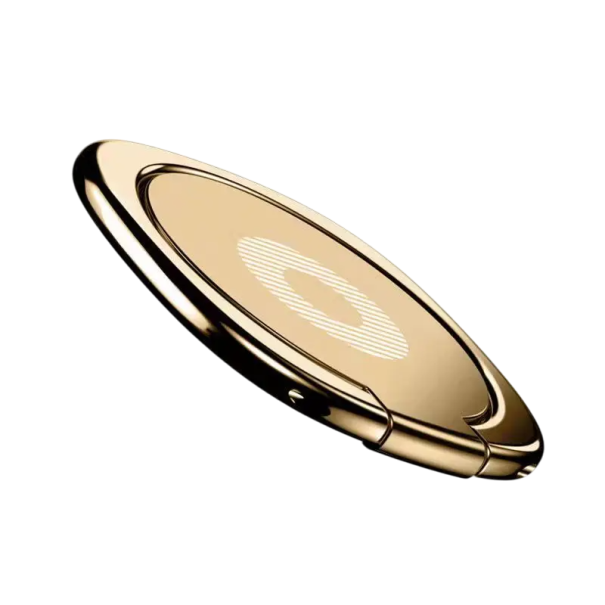 Metall-Telefonhalter, 360 ° drehbarer Fingerring, selbstklebender magnetischer Ständer, Handyhalter aus Zinklegierung golden