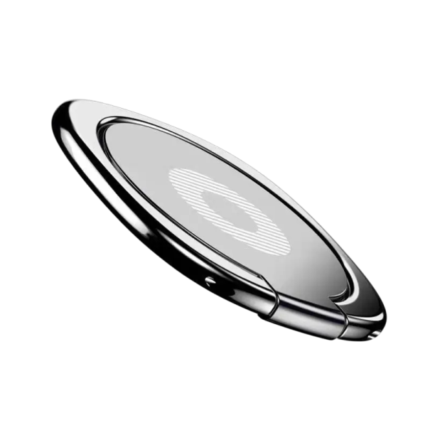 Metall-Telefonhalter, 360 ° drehbarer Fingerring, selbstklebender magnetischer Ständer, Handyhalter aus Zinklegierung silbern