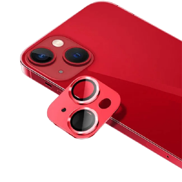 Metallabdeckung zum Schutz der Linsen für das iPhone 15 Pro rot