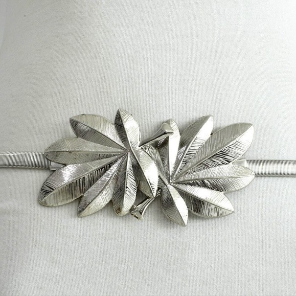 Metallbälte för kvinnor L134 silver 5