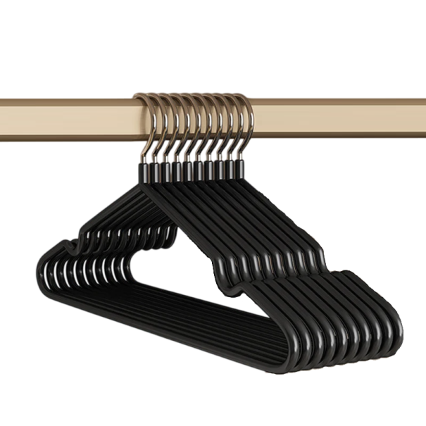 Metallbügel mit Kunststoffverpackung 10 Stück 40,5 x 18 cm Langlebige Kleiderbügel mit Anti-Rutsch-Beschichtung Praktisch und robust für Kleiderschrank und Ankleidezimmer