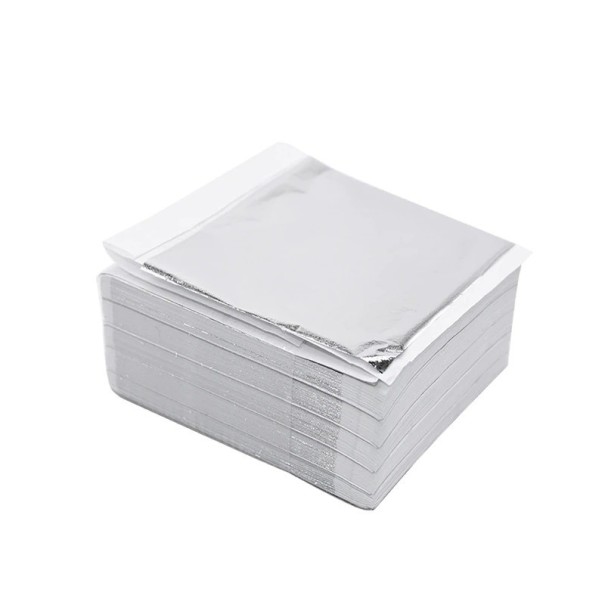 Metallilevyt 200 kpl hopeinen