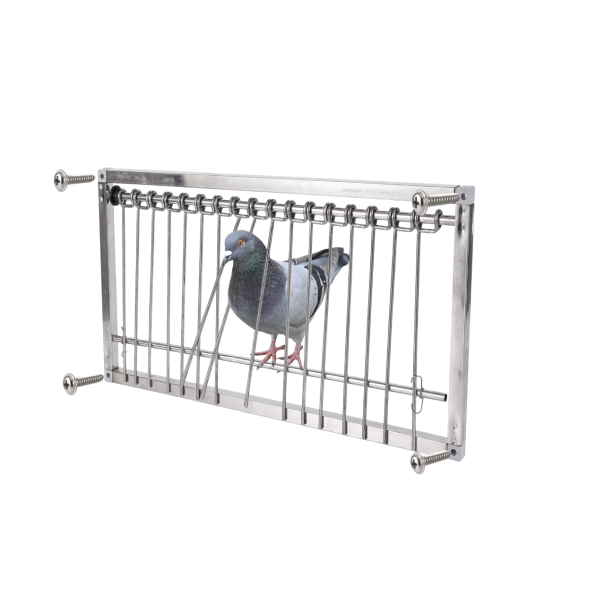 Metallinen kyyhkysloukun ovi 50x26 cm rautakehyksillä, verkkoluukku kyyhkysille, lintuloukku yksisuuntainen ovi kyyhkyskoppien ja rakennusten suojaukseen 1