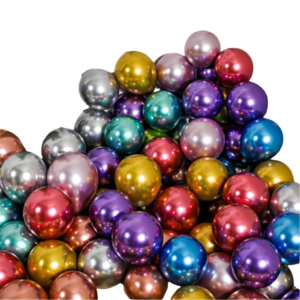 Metallische Geburtstagsballons 50 Stück mehrfarbig