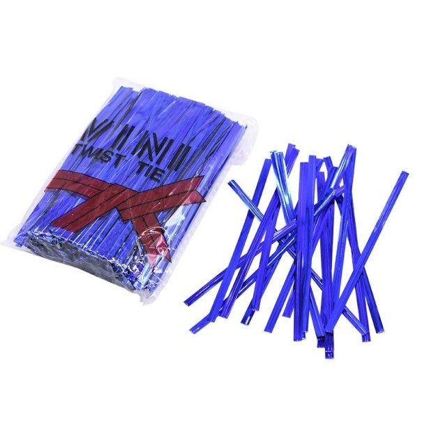 Metallische Taschenklammern 800 Stk blau 12 cm