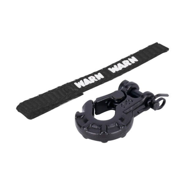 Metallischer Abschlepphaken für Winde mit Abschleppgurt und Sicherheitsverschluss Haken 18 mm Gurt 36 mm Metall Für RC-Modelle schwarz