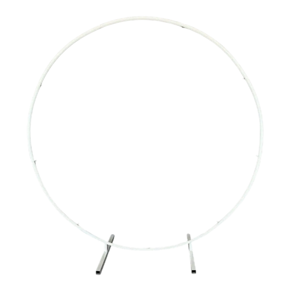 Metallischer runder Ständer 180 cm Hochzeitsbogen runder Rahmen für Ballon Dekorationen für Hochzeiten, Geburtstagsfeiern, Partys und festliche weiß