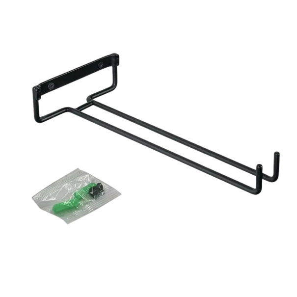 Metallischer Wandhalter für Weingläser 30 x 10 x 4,7 cm schwarzer hängender Ständer für Gläser in Küche und Bar