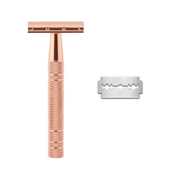 Metalowa brzytwa rose gold