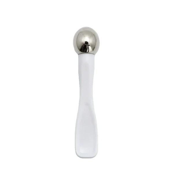 Metalowa kulka kijek do masażu chłodzący kijek do masażu oczu aplikator kremu pod oczy wałek do masażu okolic oczu 5,7 x 1,2 cm biały