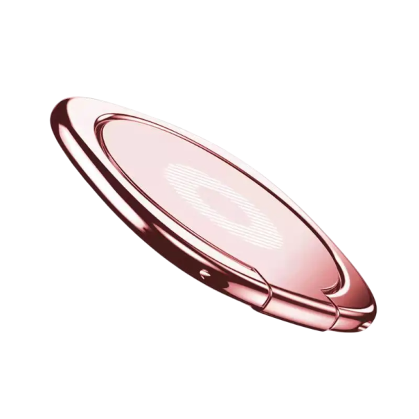 Metaltelefonholder 360° roterbar fingerring selvklæbende magnetisk stativ zinklegering mobiltelefonholder rosa