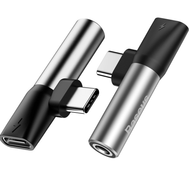 Μετατροπή USB-C σε 3,5mm jack / USB-C K22 ασημί
