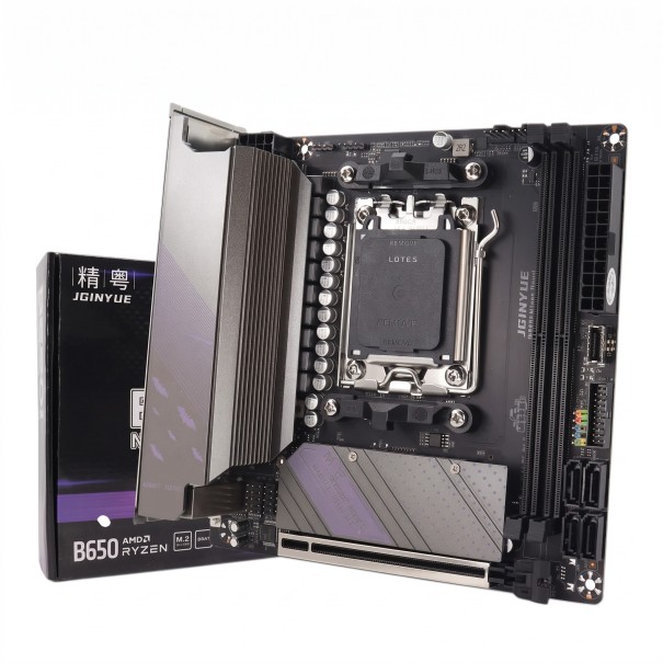Μητρική πλακέτα 17 x 17 cm ITX με υποδοχή AM5 και chipset B650 για AMD Ryzen 7000 με DDR5 έως 96 GB 2x M.2 NVMe PCIe 4.0 και 2,5Gb LAN μαύρη 1
