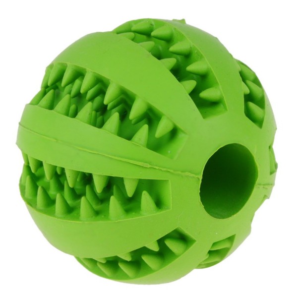 Míček na pamlsky pro psy zelená 7 cm