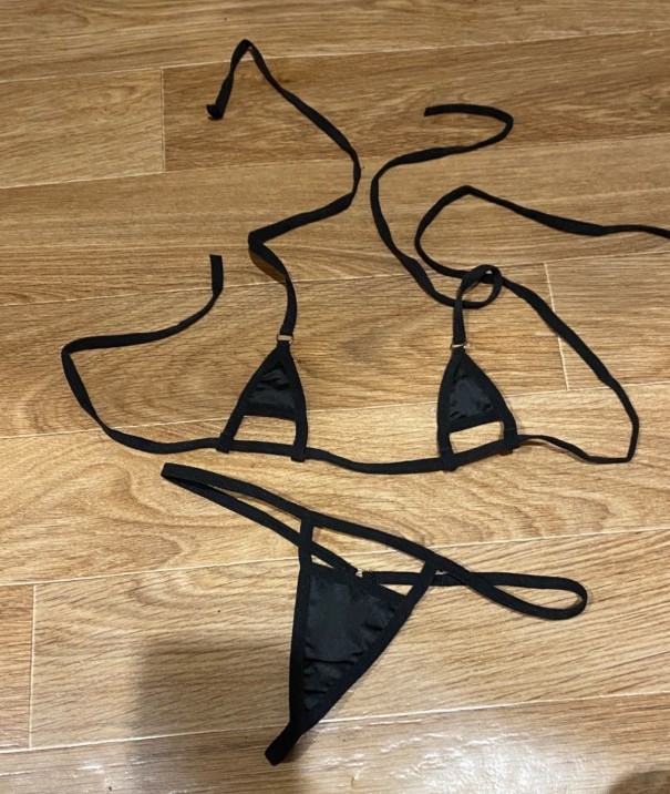 Micro bikini pentru femei P345 negru