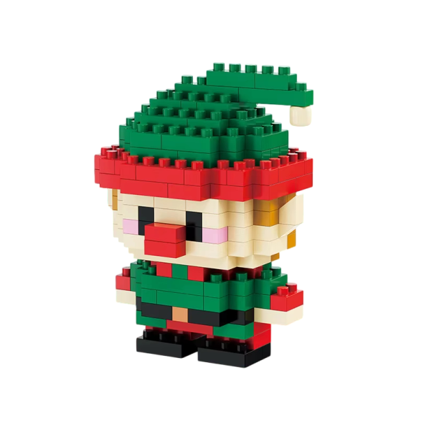 Micro Construcción Creativa de Navidad Elfo 50 x 36 x 66 mm Bloques de Montaje DIY 181 Piezas Decoración de Mesa Festiva para una Atmosfera Invernal y Creación Alegre 1