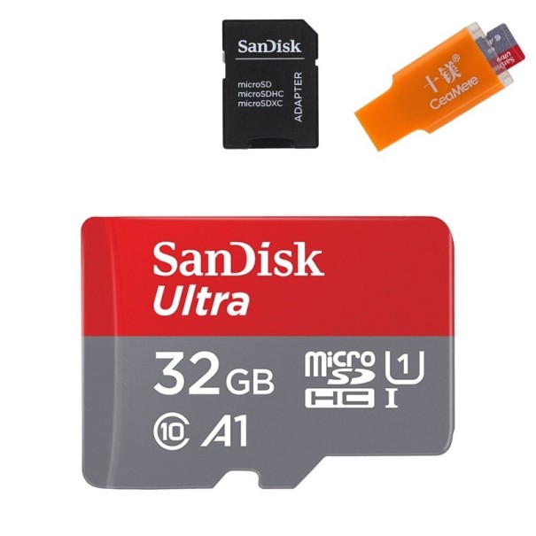Micro SDHC/SDXC-geheugenkaart met adapter en lezer 32GB