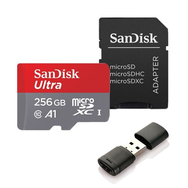 Micro SDHC/SDXC paměťová karta s adaptérem a čtečkou J58 256GB