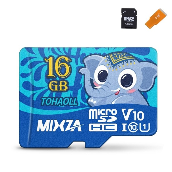 Micro SDHC/SDXC-Speicherkarte mit Adapter und USB-Leser 16GB