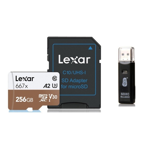 Micro SDXC memóriakártya USB 2.0 olvasóval 256GB
