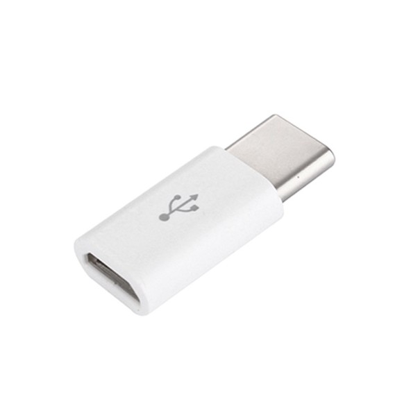 Micro USB til USB-C adapter hvid